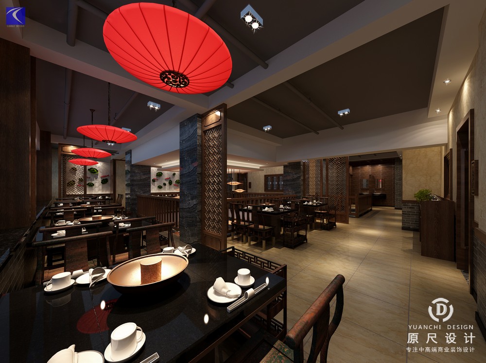 味蜀吴 | 火锅店装修设计-商铺门店-原尺公装装饰设计公司 - 湖南公装装修设计品牌TOP5|办公室装修设计,酒店装修设计,门店设计,公装设计公司